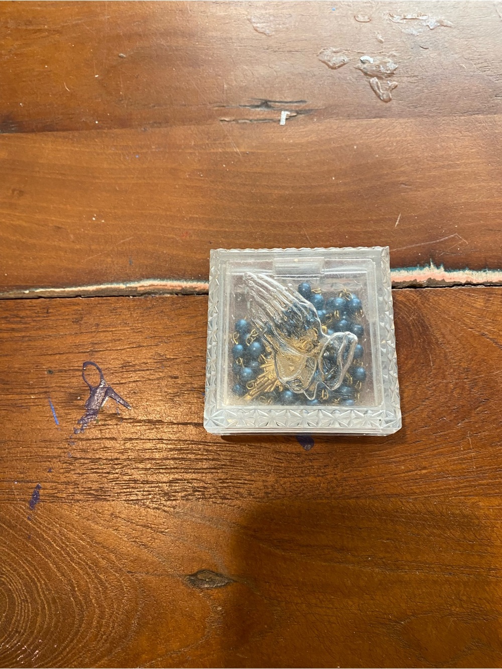Rosary Bead Necklace with Holder Case